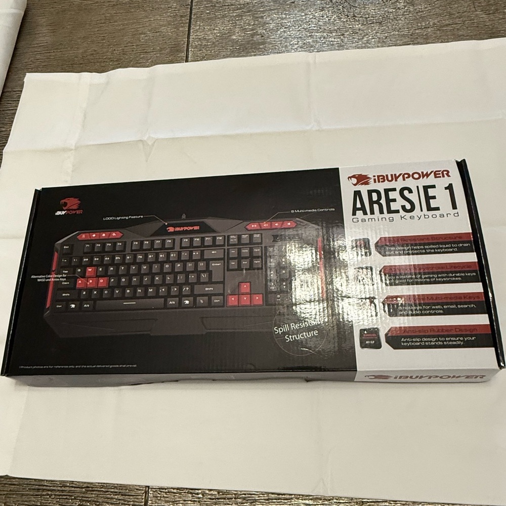 ARES E1 Gaming Keyboard - Black and Red